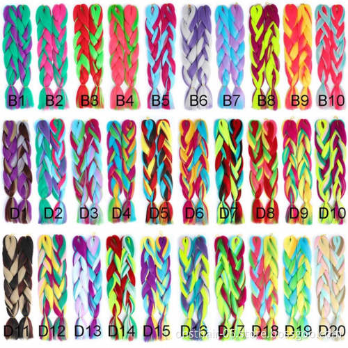 MYZYR Ombre Jumbo Braids Hair 24inch 100g Synthetic Crochet Braids Hair Extensions Fiber For Women One Tone Two Tone Three Tone